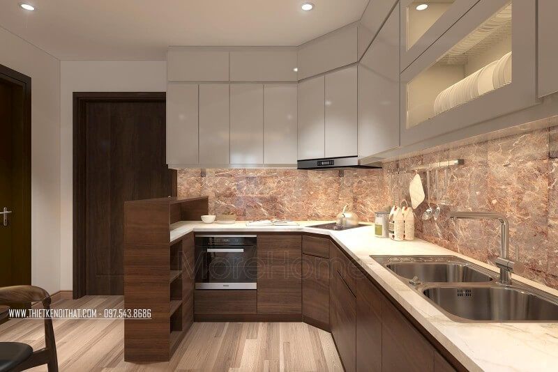 Thiết kế căn hộ  đẳng cấp từ 14 mẫu đá bếp cao cấp